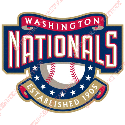 Washington Nationals Customize Temporary Tattoos Stickers NO.2010